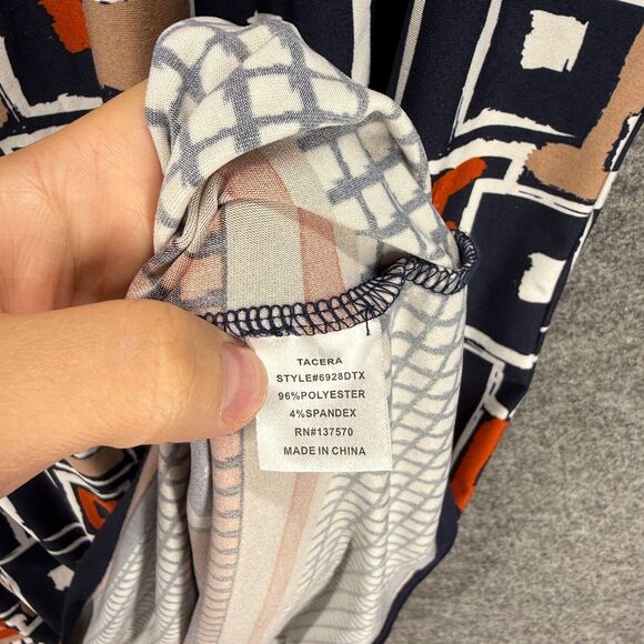 Tacera Dress Women 3X Plus Black Geometric Mini Short Sleeveless Round Neck - Picture 5 of 8